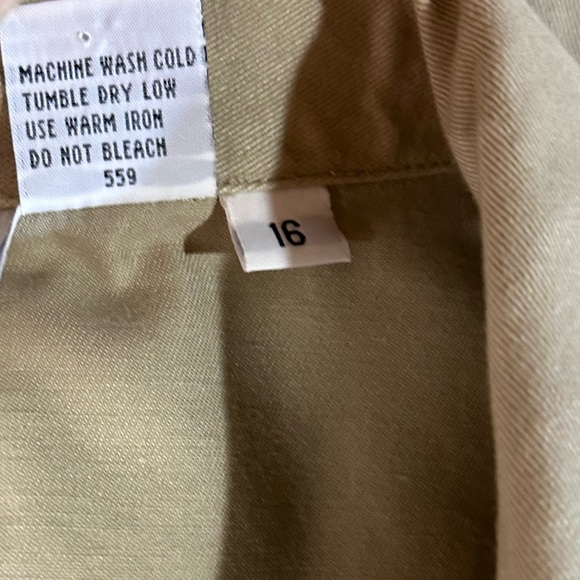 Newport News Vintage Tan Cotton Plus Size Blazer - Picture 9 of 9